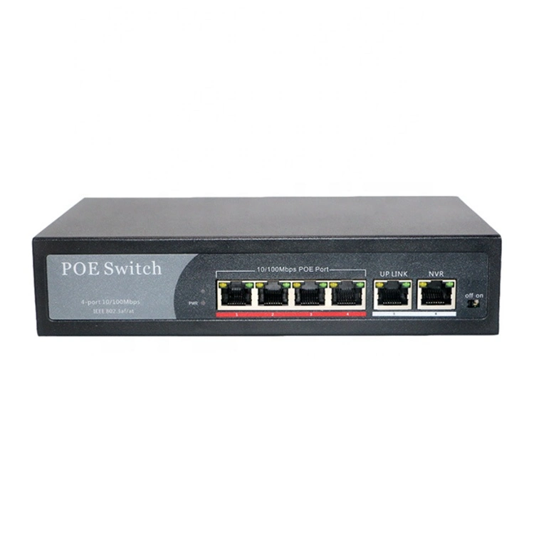 ports du commutateur 4 10/100Mbps Poe du commutateur OEM/ODM 100m Poe de Poe de la série 4ep+2e